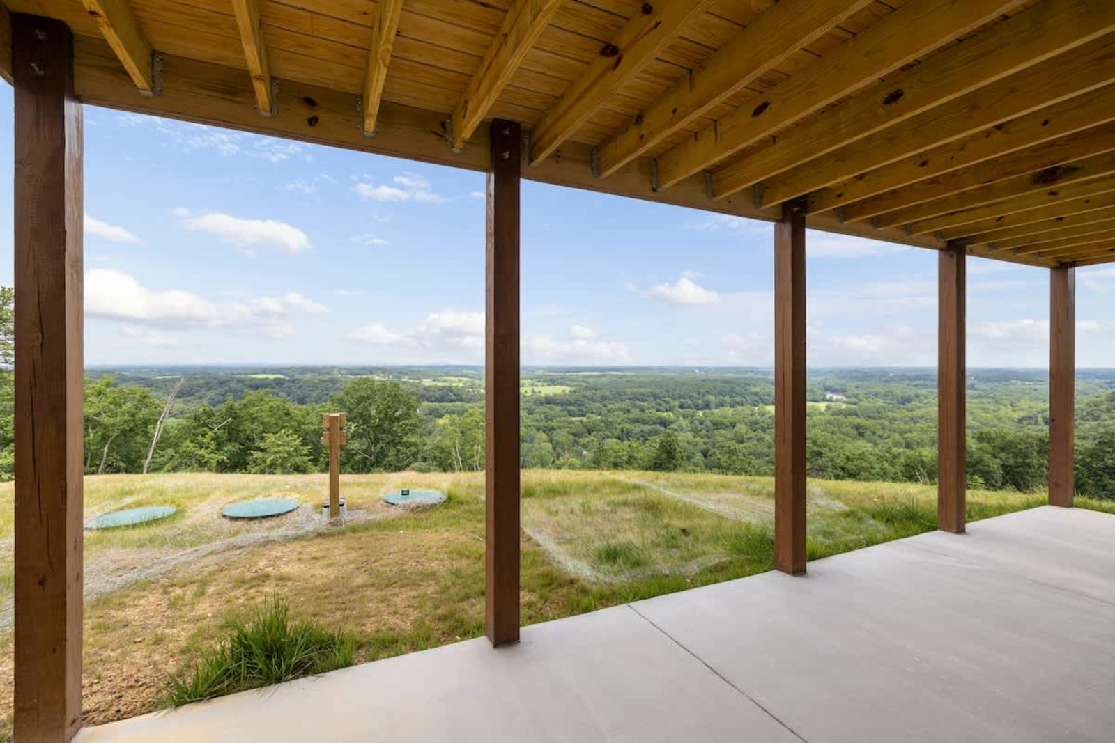 Shenandoah Valley seen from the cabin's lower covered patio